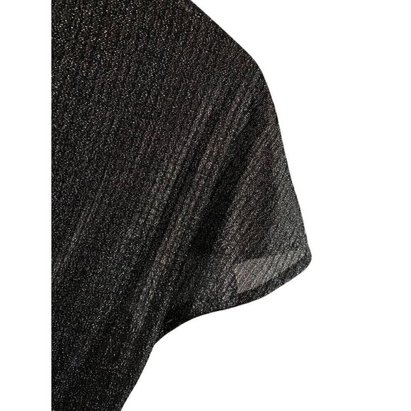 Lela Rose Shimmer Asymmetric Drape Detail Tulle Dress Size 6 Black formal gala - Picture 8 of 13